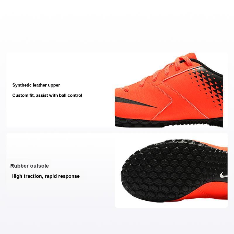 Nike Bombax Junior Удобные Футбольные Бутсы для Искусственного Покрытия (TF) Низкие Детские Футбольные Бутсы Детские футбольные бутсы Красный Черный 826488-801 38.5