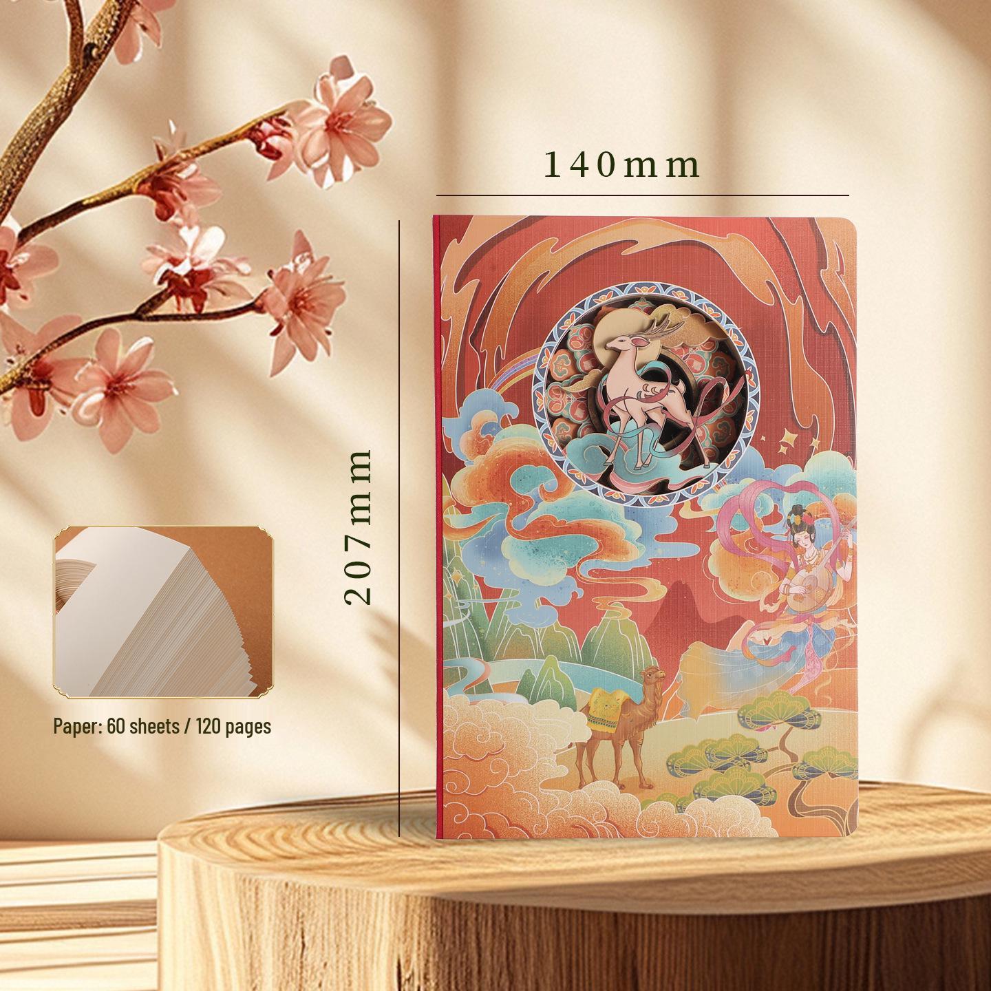Guochao 3D Paper Cut Chinese-Style Diary: High-Value Creative Notebook