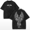 Trendiges Y2k T-Shirt Gothic Vintage Gewaschenes Oversized T-Shirt Für Herrenkleidung Sommer Kurzarm Reine Baumwolle Oberteile