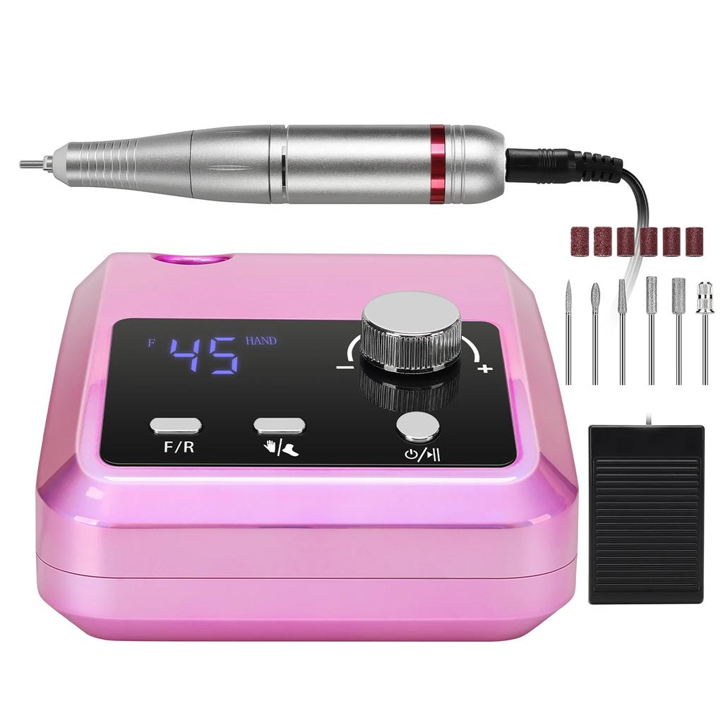 45000RPM Electric Nail Drill Machine for Nail Electric File Manicure Machine Nail Sander Portable Professional Nail Lathe Sander