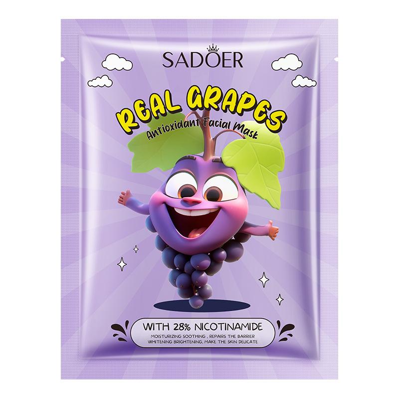 8pcs SADOER Fresh Fruits Face Mask Facial Skincare Moisturizing Brightening Firming Hydrating Facial Masks for Face Skin Care