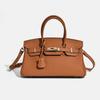 2025 Hot Women's Bag Platinum Fashionable All-matching Commuter Top-layer Cowhide Cross-body Handbag