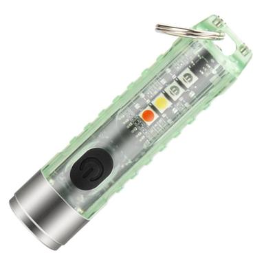 Keychain Flashlight Outdoor Portable Fast Charging Rechargeable Mini Pocket Flashlight with Red