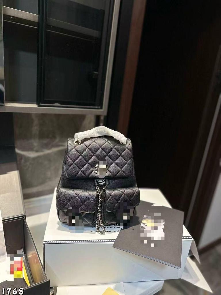 23P DUMA Mała Żabka Pikowany Skórzany Plecak - Mała Torebka na Łańcuszku