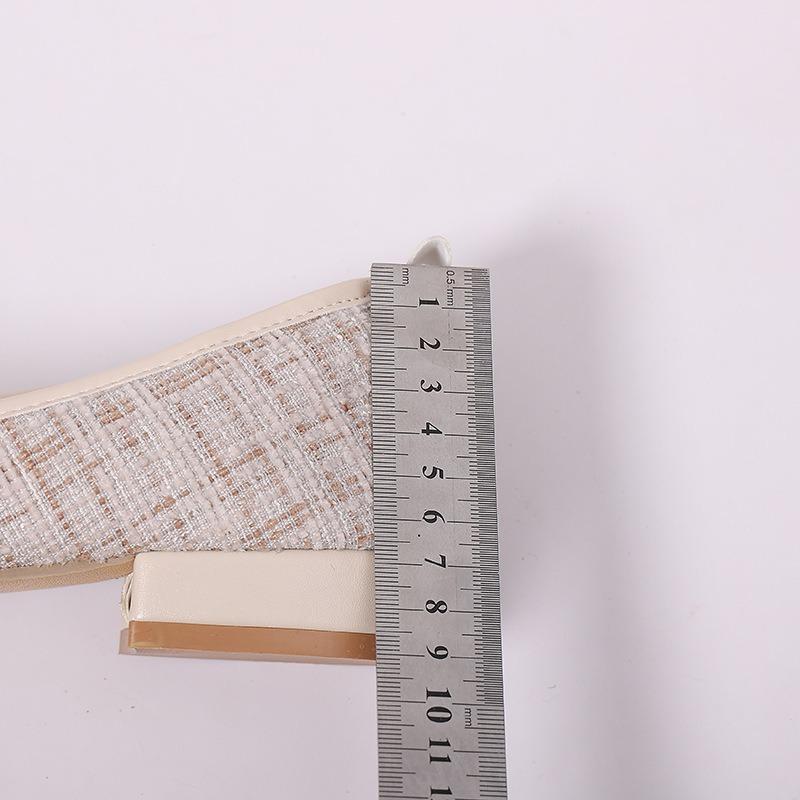 Bow Light Mouth Single Shoes Women's Spring and Summer New Ballet Shoes Soft Sole Metal Square Head Flats