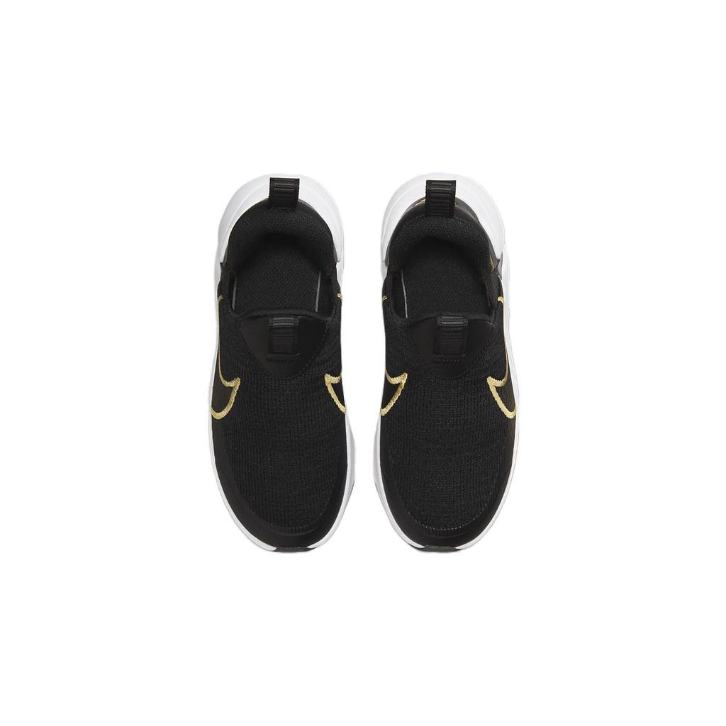 Nike Flex Plus 2 PS Black Metallic Gold Kids Sneakers Dark-Smoke-Grey White DV9000-002