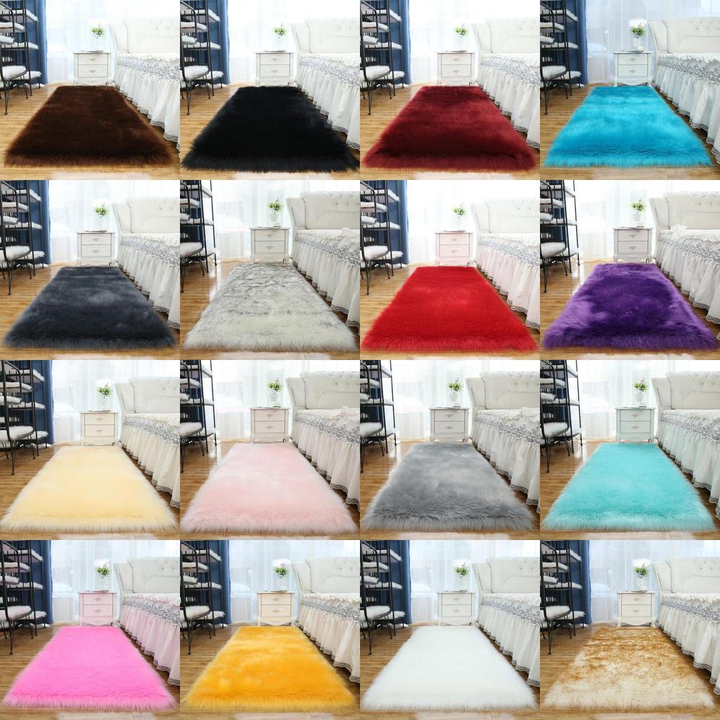 Tappeto Moderno Minimalista Soffice Effetto Lana per Soggiorno e Camera da Letto con Comodità Lavabile in Macchina