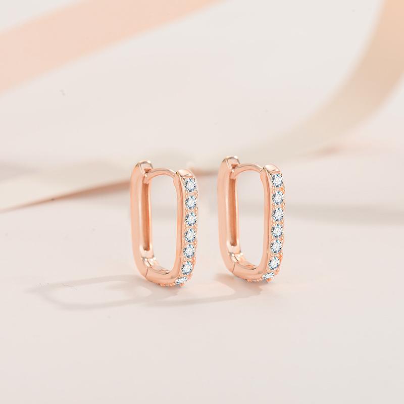 

D Color Moissanite Stud Earrings Round Cut Lab Created Diamond 925 Silver Silver Bridal Jewelry For Women Gifts Moissanite