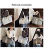 2025 Women's Sporty Korean Striped Minimalist Tote Bag - Large Capacity, Versatile for Travel & Casual Use