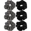 New Polka Dot Hair Ties Rope Women Large Size Heart Bowknot Printed Scrunchies Grey Black Hairband Ponytail Holder Headwear