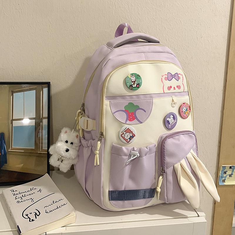 High Value College Style Fresh and Sweet Backpack Junior High School Students Lightweight Large Capacity Backpack