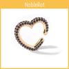 Chic Multicolor Crystal Heart Ear Cuffs For Men And Women Fashion Jewelry