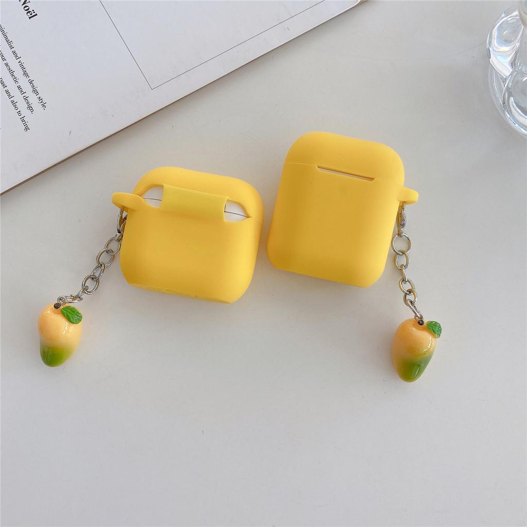 Cute Mango for Apple AirPods 1 Generation Earphone Case Pro1 Earphone Case 1st Generation Silicone Soft Case