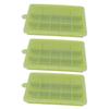3pcs Ice Cubes Mould Silicone Stackable Dishwasher Safe 15 Grids Ice Tray with Removable Lid for Home Bar Green