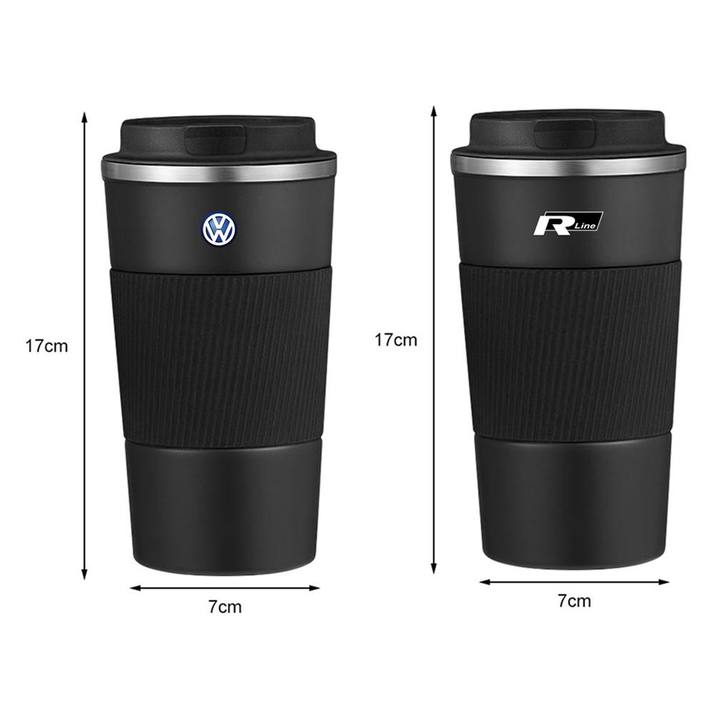 Volkswagen Rline Car Stainless Steel Coffee Tumbler Thermos Cup Travel Thermal Mug for VW GTI Scirocco MK CC Touareg Passat Polo