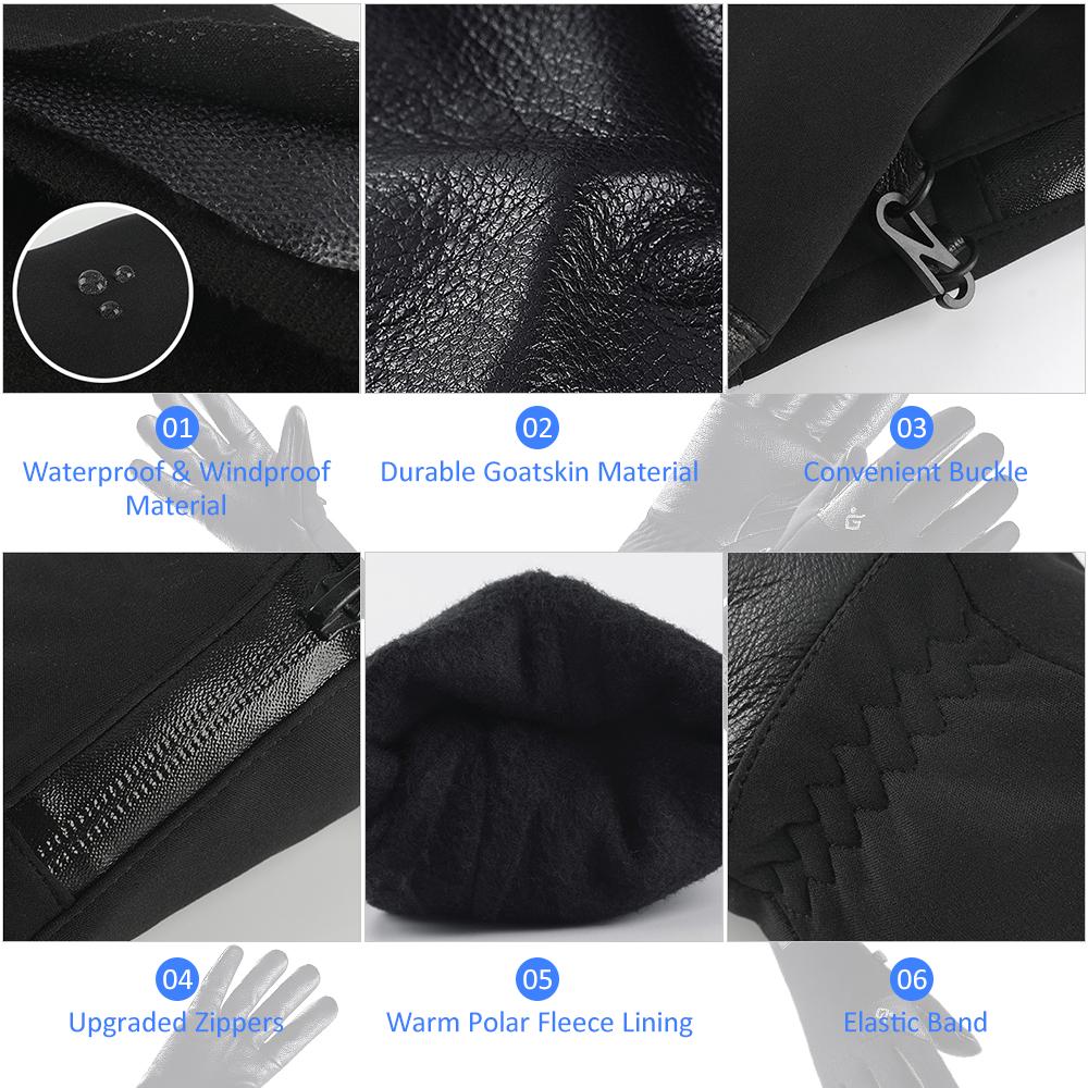 Winter Warm Gloves Men Women Rainproof Gloves Windproof Sports Thermal Gloves with Warm Lining