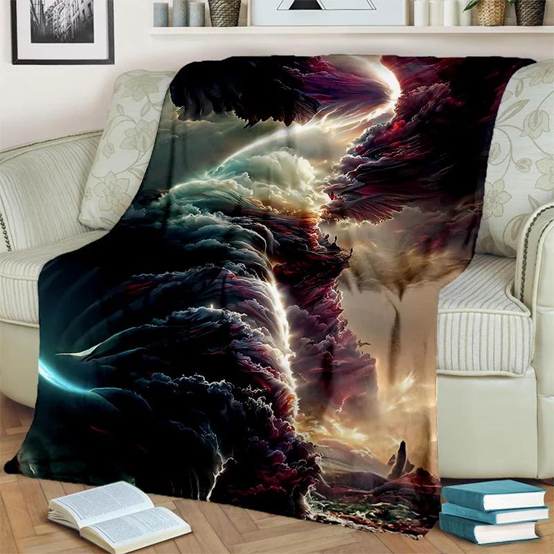 Dream Natural Tornado Cloud Twister Blanket,Soft Throw Blanket for Home Bedroom Bed Sofa Picnic Travel Office Cover Blanket Kids