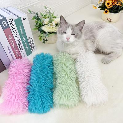 Plush Cat Chew Toy Catnip Self-hi Bite Toys Strip Pillow Teaser Toys for Cats Soft Interactive Cat Plaything