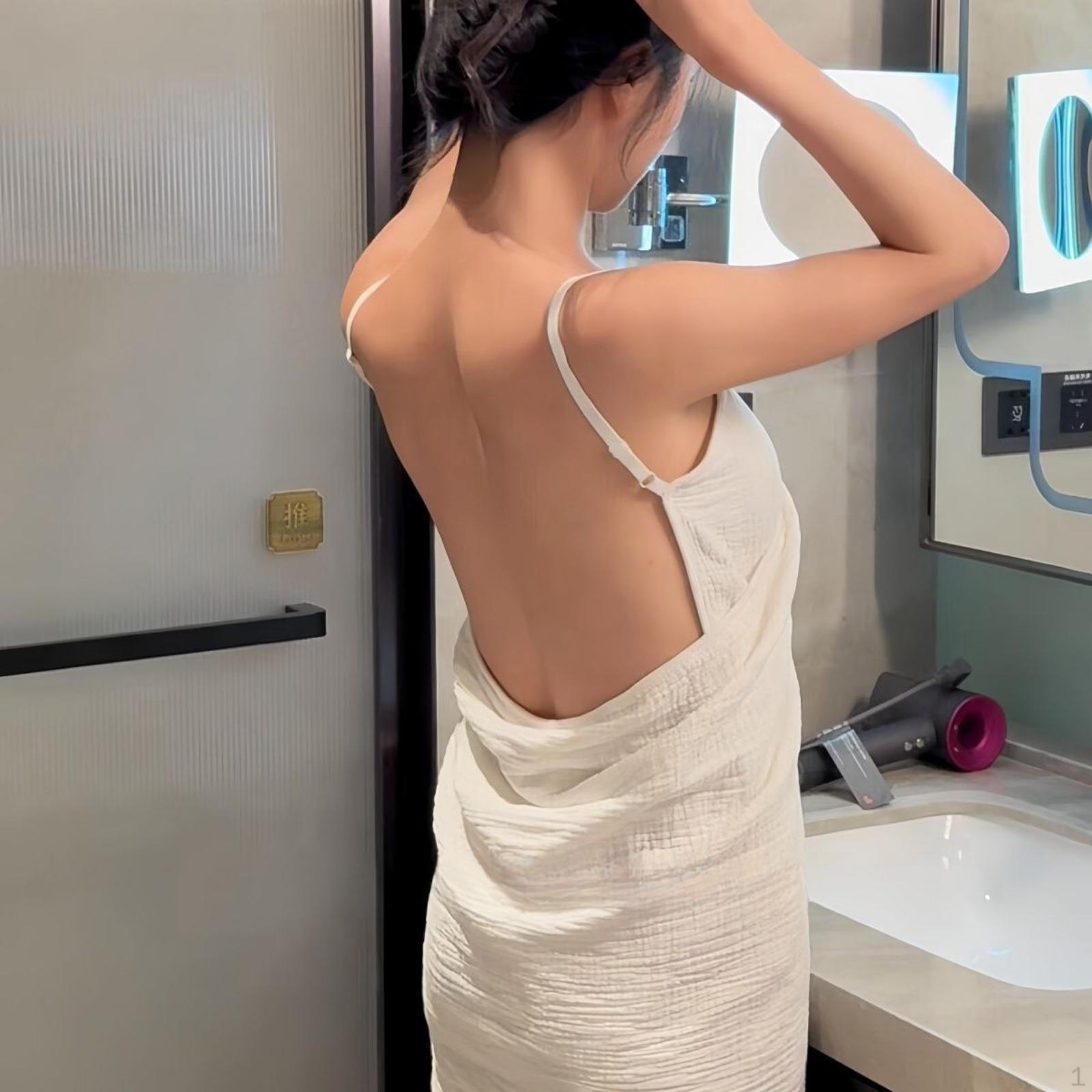 

Bath Towel for Women Lady Suspender Bathrobe Holidays Birthday Hotel L