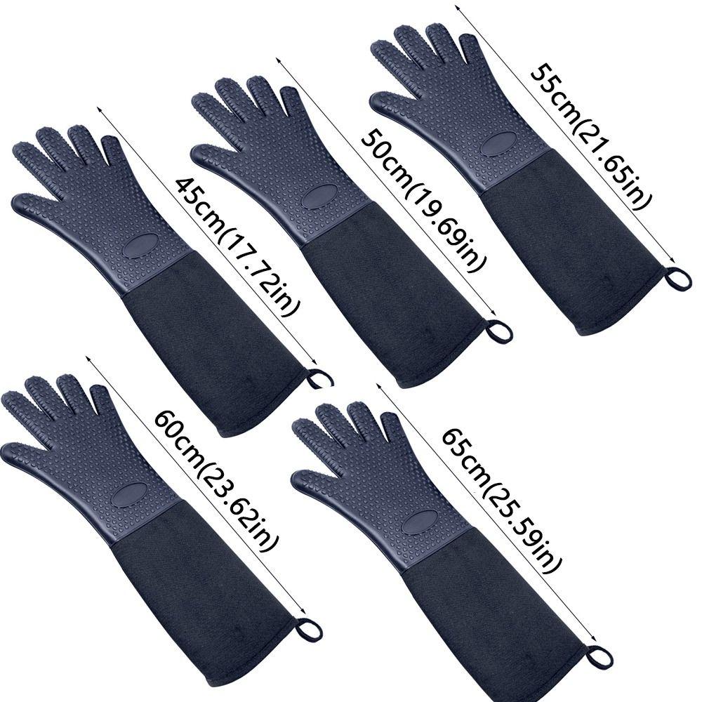 Extra Long Oven Mitts Heat Resistant Grill Gloves Professional Baking Gloves  Baking
