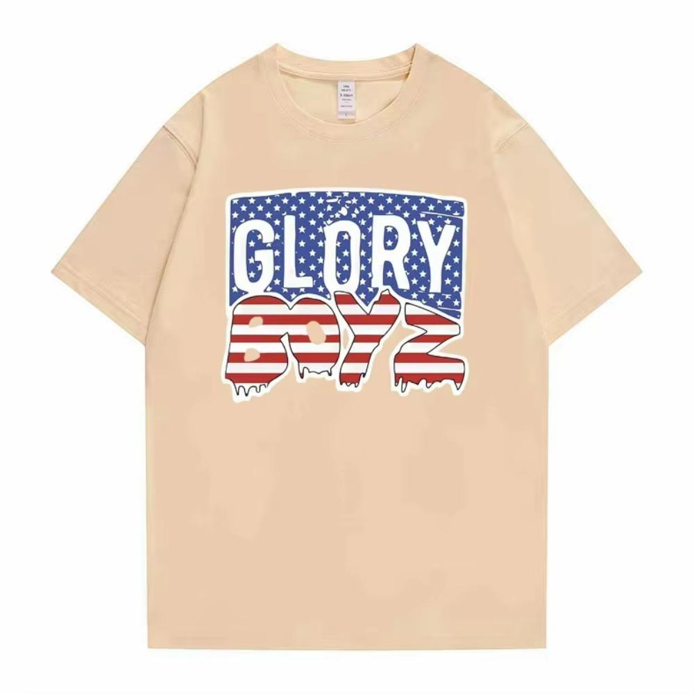 Rapper Chief Keef Glory Boyz 100% Baumwolle Herrenhemd Rundhals Grafik Kurzarm Damen Vintage Hip Hop Y2k T-Shirt Tops