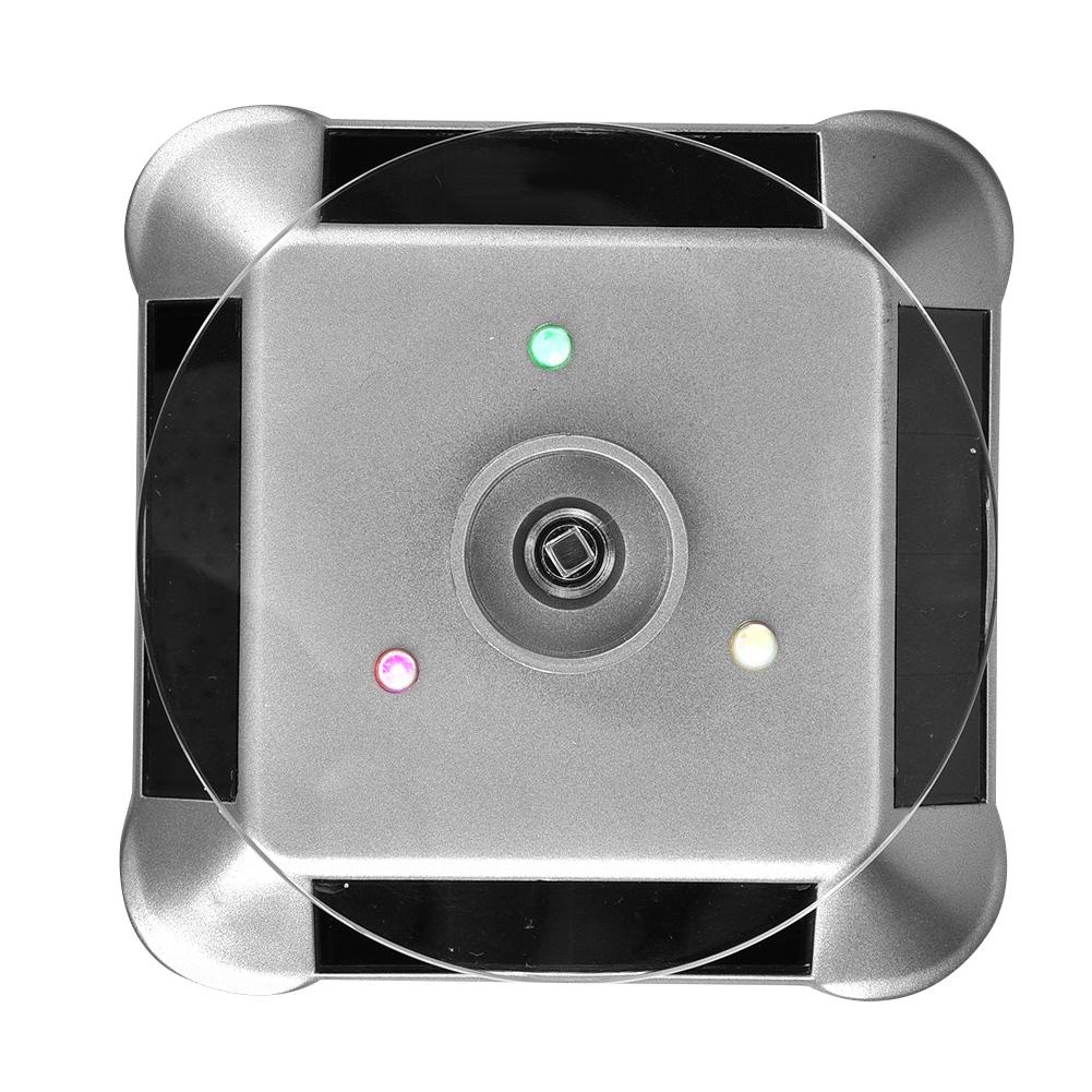 

Вращающаяся подставка-дисплей для ювелирных изделий на солнечной энергии и от батареек серебряный