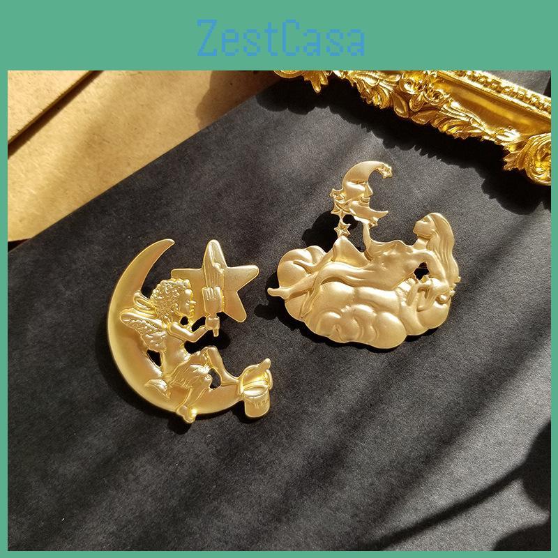 Distinctive Retro Egyptian Cupid Brooch Pin In Durable Alloy Material Ideal For Fashion Enthusiasts