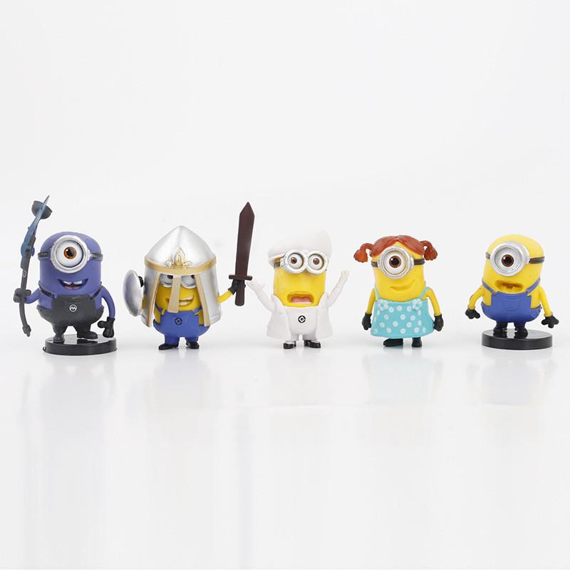 Minions Pvc Keychain Cake Decor Accessory With Cartoon Character Design For Kids And Teens