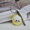 Keychain Steamed Bun Pendant Stress Relief Toy Portable Key Chain with Crisp Clicks