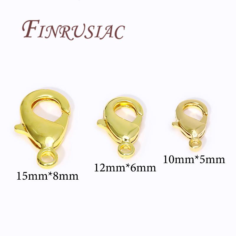18K Gold Plated Lobster Clasps For Bracelets,Spring Clasps For Jewelry,DIY Jewelry Making Supplies,Connectors Clasp Accessories