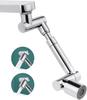 Retractable Universal Swivel Robotic Arm Swivel Extension Faucet Aerator Kitchen Sink Faucet Extender 2 Water Flow Mode