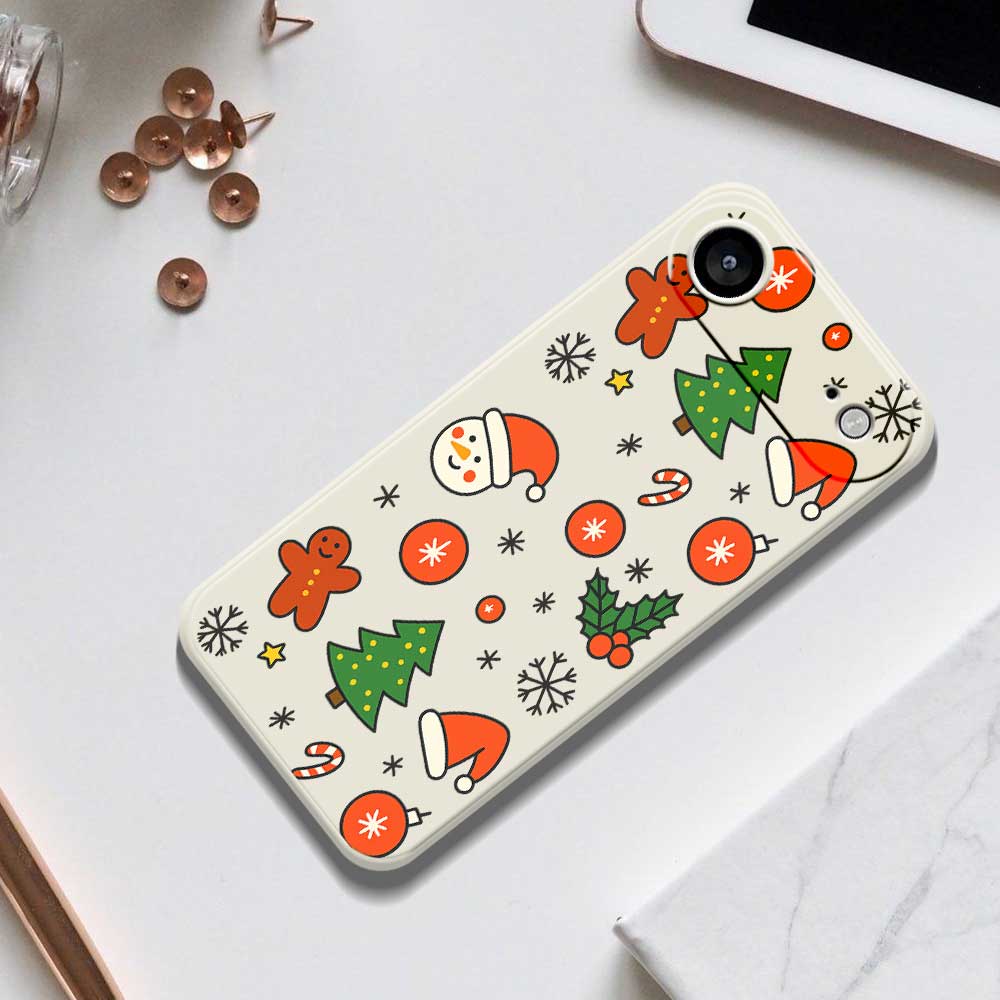 For iPhone Air Case Lovely Christmas Pattern Printing Straight Edge TPU Phone Back Cover