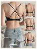 Reggiseno Push-Up Senza Cuciture da Donna - Supporto Invisibile, Scollo a Incrocio sul Collo, Spalline Sottili, Senza Ferretto, Aumento del Seno Piccolo