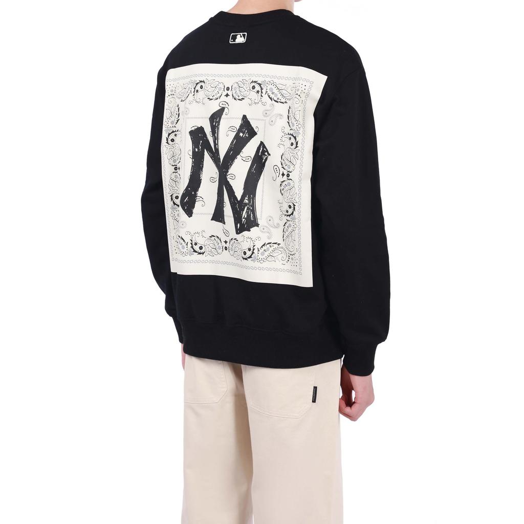 MLB Sweatshirts Unisex Black Crew Neck Moderate Regular 3AMTI0121-50BKS