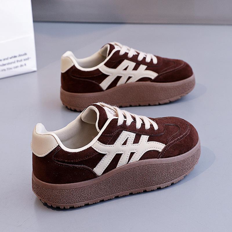 Spring new thick-soled German training board shoes women's ins niche versatile student casual sports shoes YT