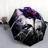 1 PC Automatic Folding Umbrella - Vintage flowers Pattern, Portable & Foldable Design with 8 Ribs, Christmas Birthday Gifts
