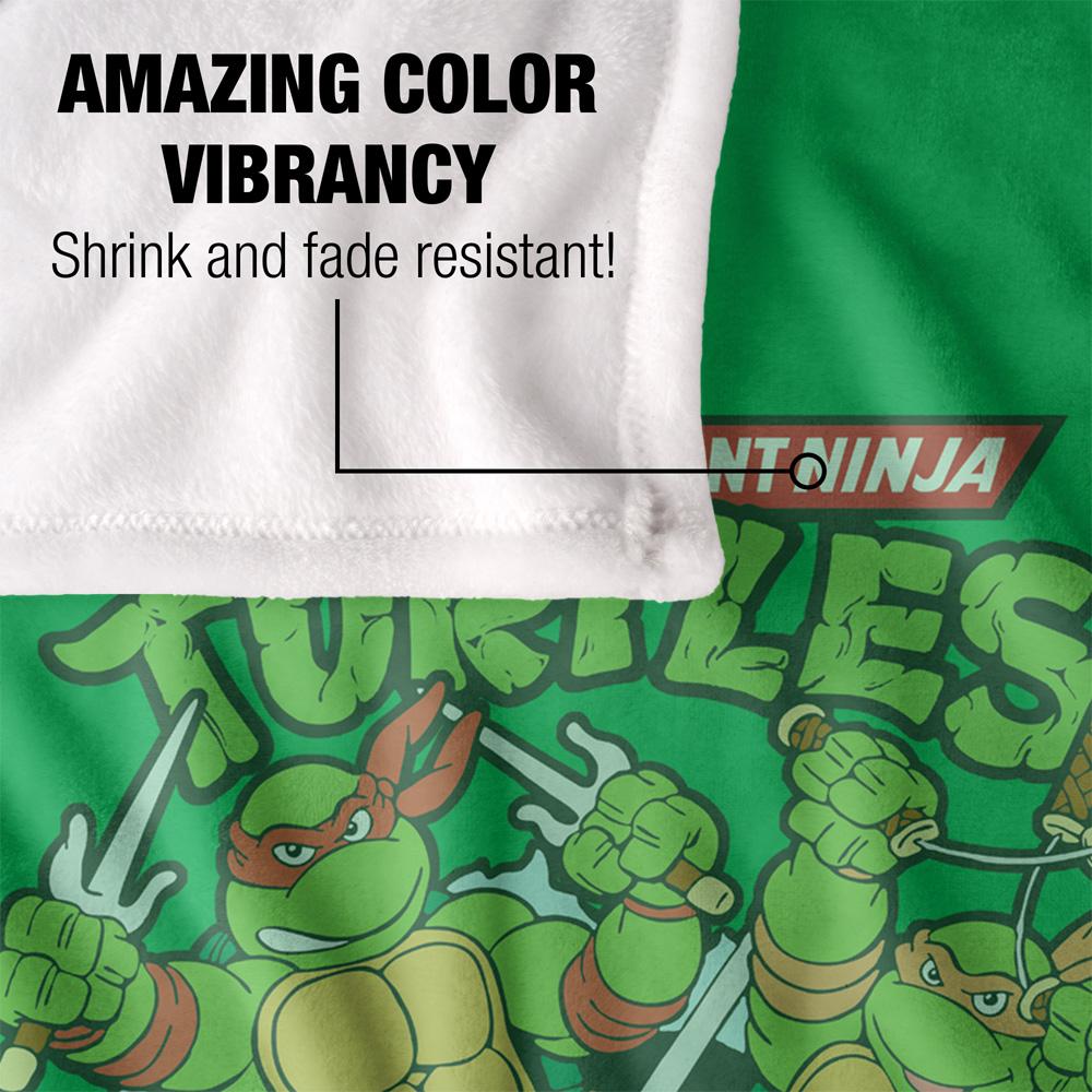 TMNT Group Retro Silky Supersoft Blanket