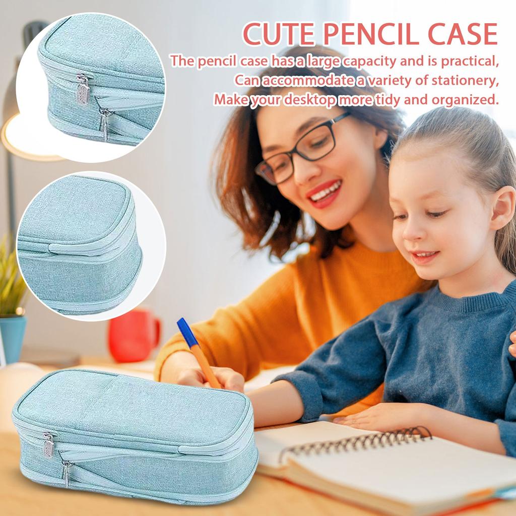 High-value Japanese Style Large-capacity Pencil Case Korean Version Junior High School Student Canvas Stationery Bag Boys And Girls Cute Pencil Case