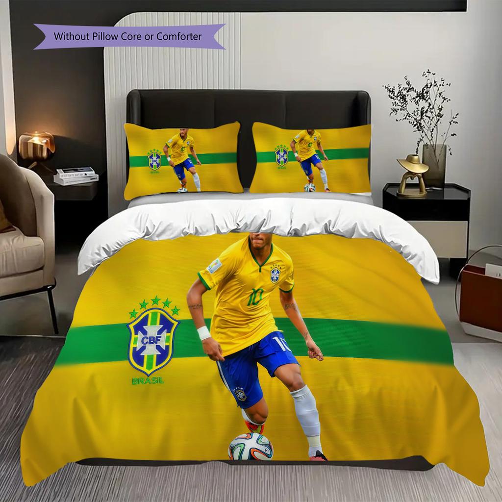 Biancheria da letto Azione Lionel Messi Stella dell'Argentina (1 * copripiumino + 2 * federa, senza nucleo) Set biancheria da letto 2D Piatto Regalo di Natale Compleanno