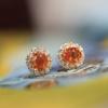 Natural Fanta Stone 925 Sterling Silver Earrings