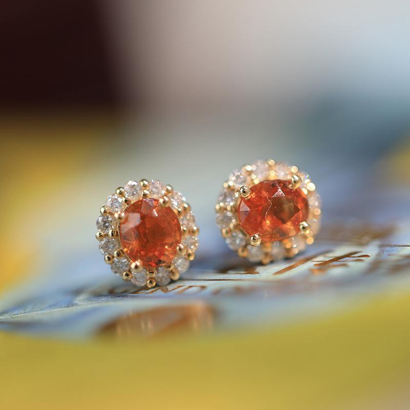 Natural Fanta Stone 925 Sterling Silver Earrings 925