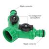 2 Stück G3/4 PNTY DN20 3-Wege Wasserverteiler T-Stück Verbinder Adapter Ventil mit Schaltern Gartengerät