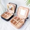 Fashion with Mirror Mini Jewelry Box Elegant High-end Ring Earring Storage Case Mini Jewelry Organizer