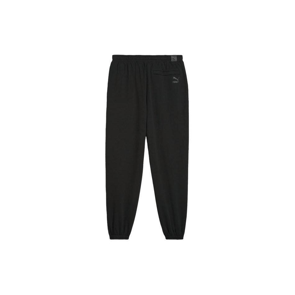 Puma X Staple Collaboration SS24 Year Of The Dragon Series Solid Color Casual Lace-Up Mid-Rise Knitted Sports Pants Unisex Pants Black 625885-01