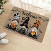 VIKAMA Halloween Goblin Entrance Floor Mat, Welcome Slogan Printed Entrance Carpet, Anti-Slip Bathroom Mat, Home Decoration