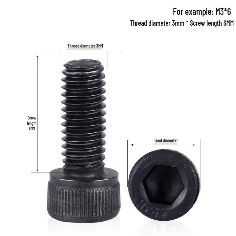 Jin'enchi 12.9 Grade Hex Socket Cap Head Partially Threaded Bolt