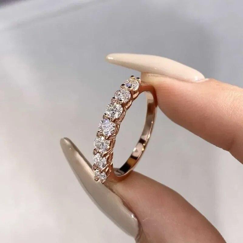 Sace Gems Moissanitový prsten s certifikací GRA 0,7 CT VVS1 Lab Diamond Solitaire prsten pro ženy Snubní prsten se zásnubním příslibem