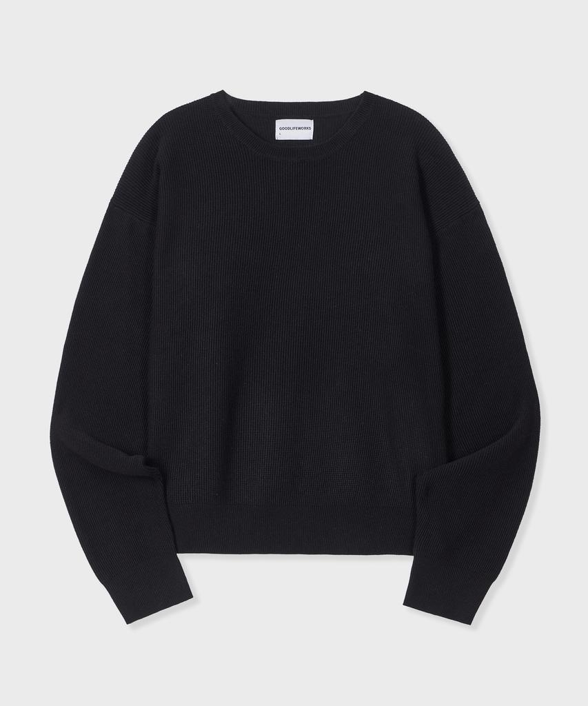 GLW Essential Round Neck Crop Knit Black