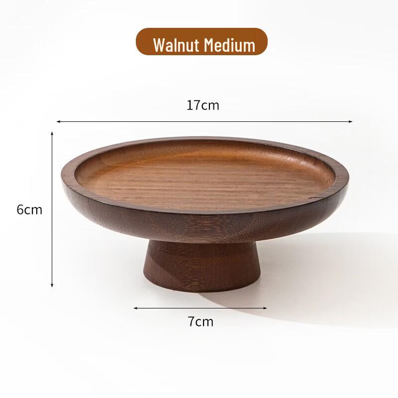 Abay Wooden High-Foot Serving Tray