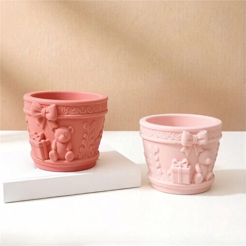Creative Bear Silicone Mold For Resin Jewelry Making Easy Demolding Miniature Planter And Decorative Items Mould